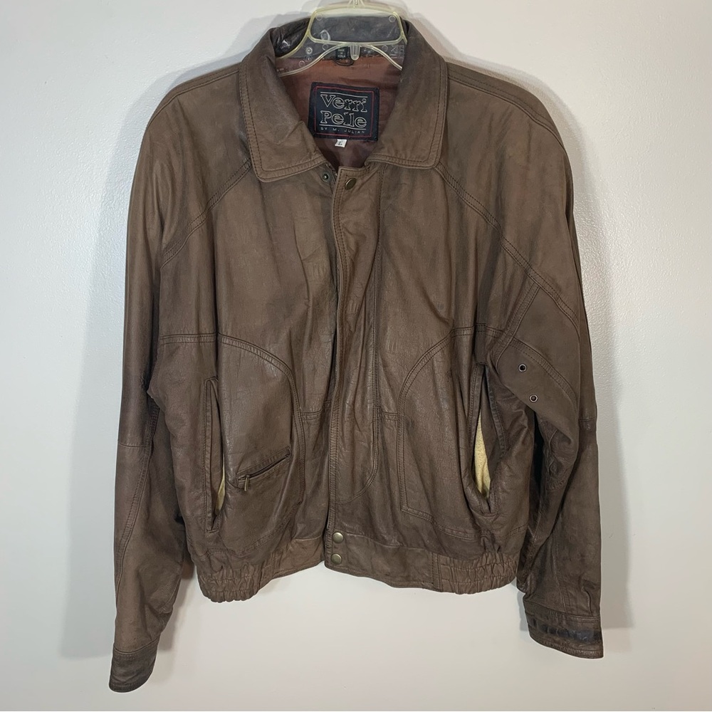 Verri Pelle by M Julian Vintage Leather Jacket (Size Large)